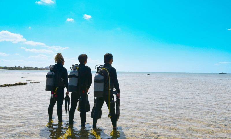 バディとセルフダイビング