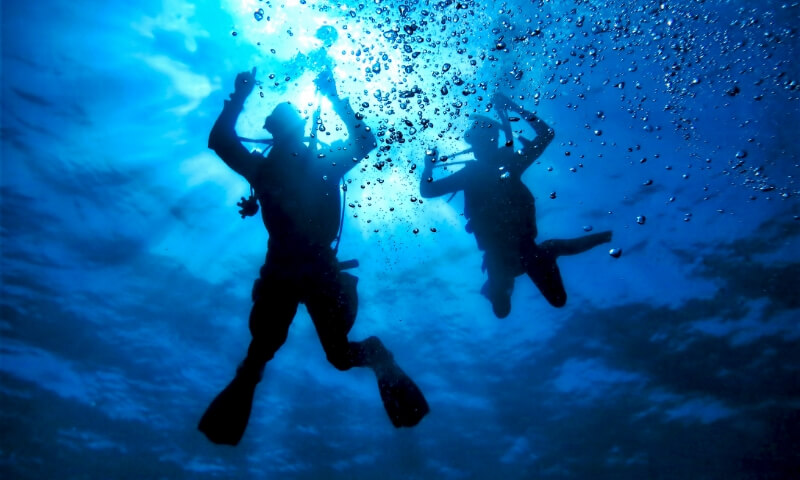 ダイビングの浮力調整